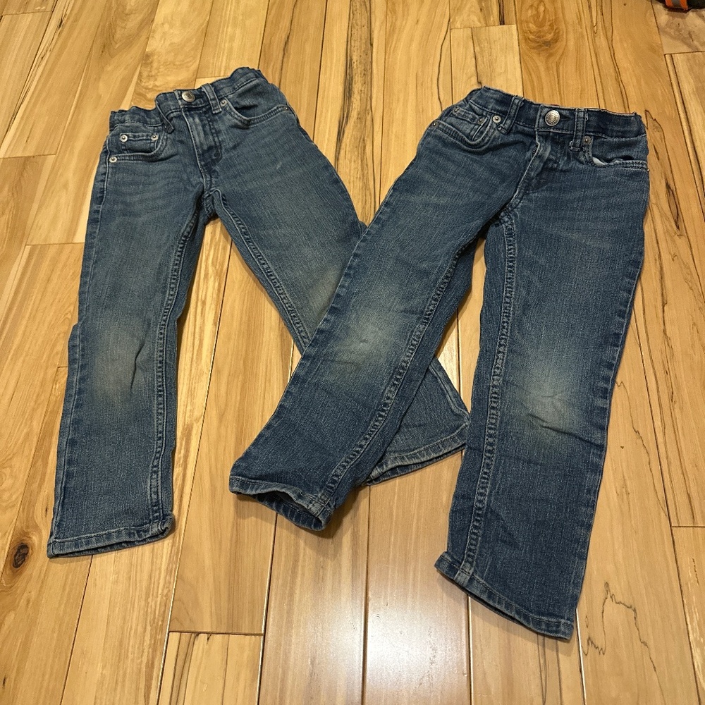 511 red elastic band 5T boys jeans levi